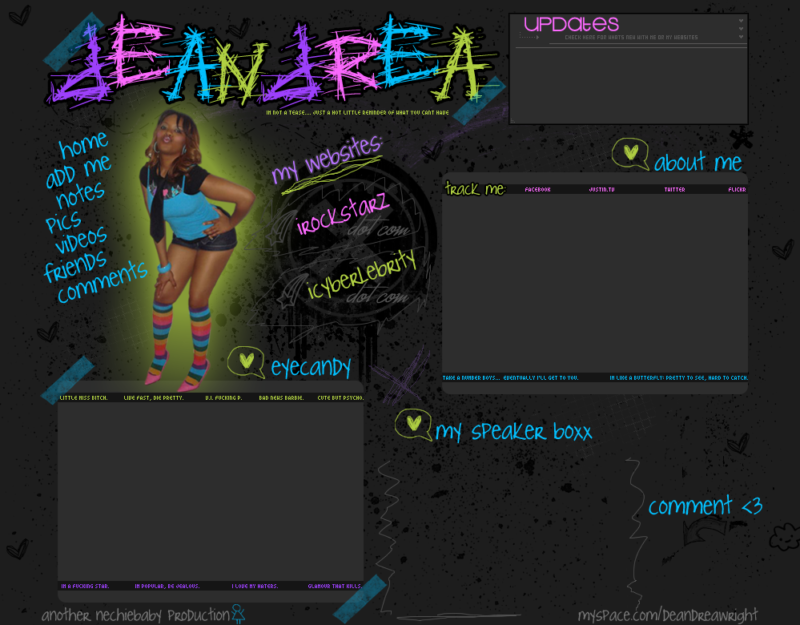 Deandrea Coco Wright's MySpace div layout